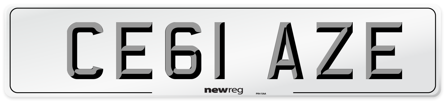 CE61 AZE Number Plate from New Reg